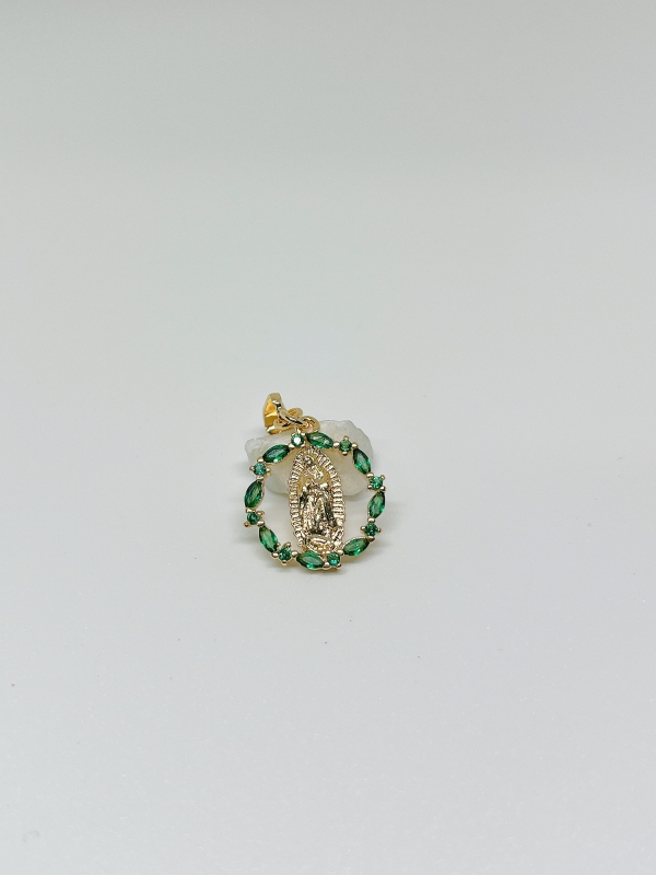 DIJE GUADALUPE CIRCON VERDE