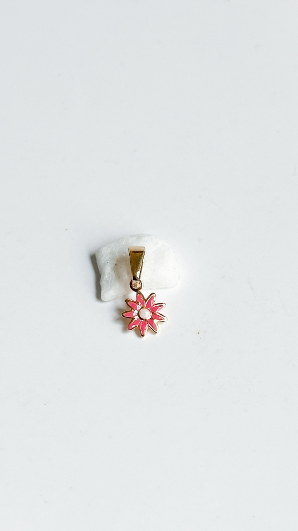 DIJE FLOR ROSADA