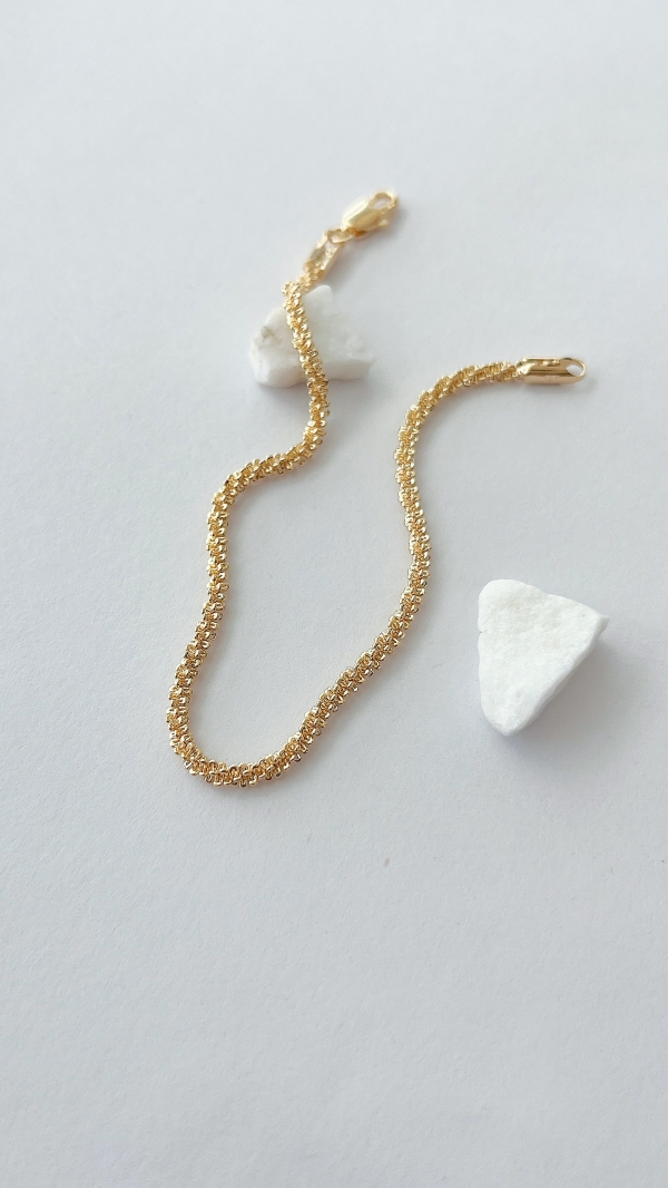 PULSERA CORDON BRILLO MUJER 18,5